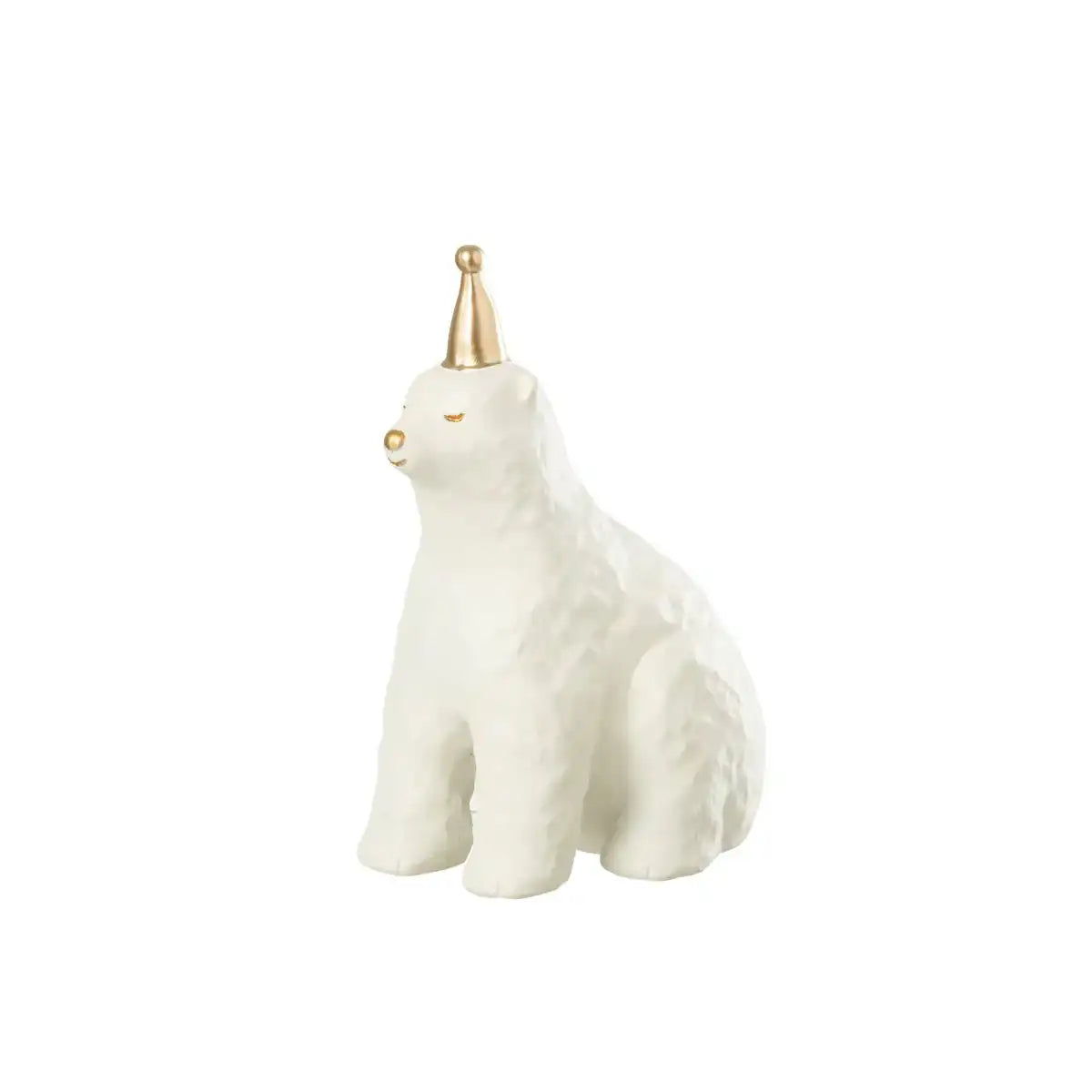 J-Line Polar Bear Party Hut Lime Weiß/Gold farbig