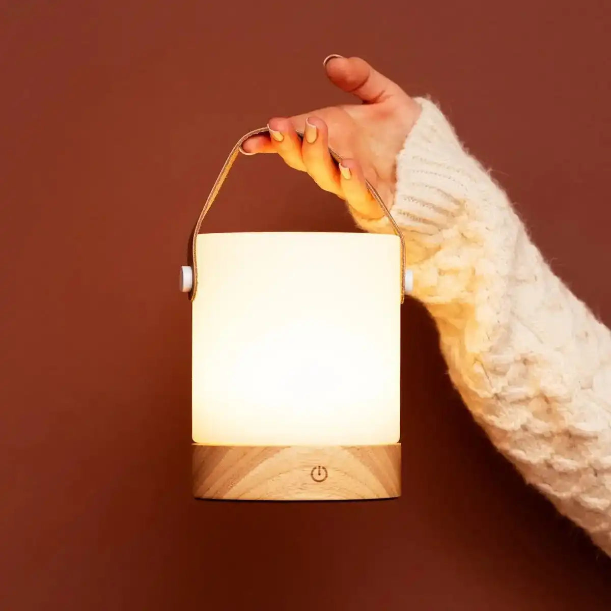 Avery hellbraun wiederaufladbarer Tischlampe-schnurlos, dimmbar und USB-C