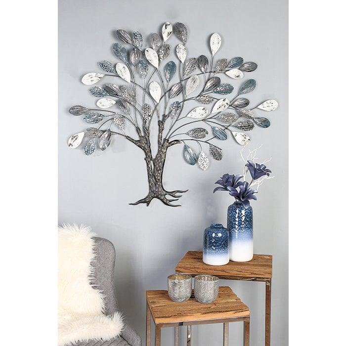 Metall Wandrelief "Tree"