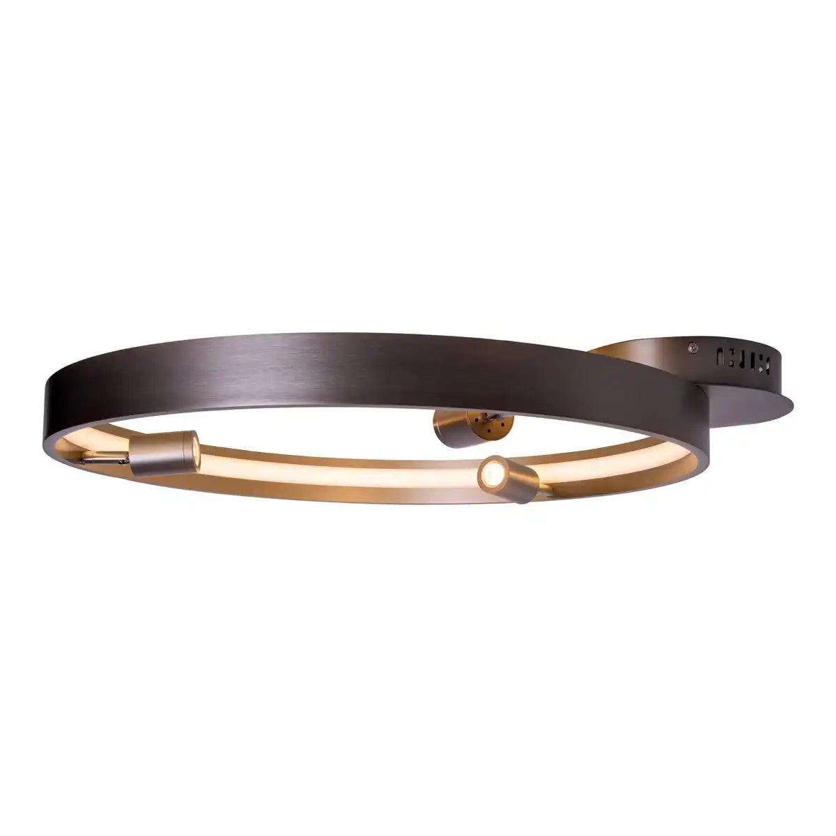 LED Deckenleuchte "TRISTAN", moderne Deckenlampe aus Metall und Kunststoff in Stahl-blank, die LEDs sind fest verbaut. Mit ca. 58 cm Ødie ideale Beleuchtung für Wohnzimmer, Esszimmer oder Küche.