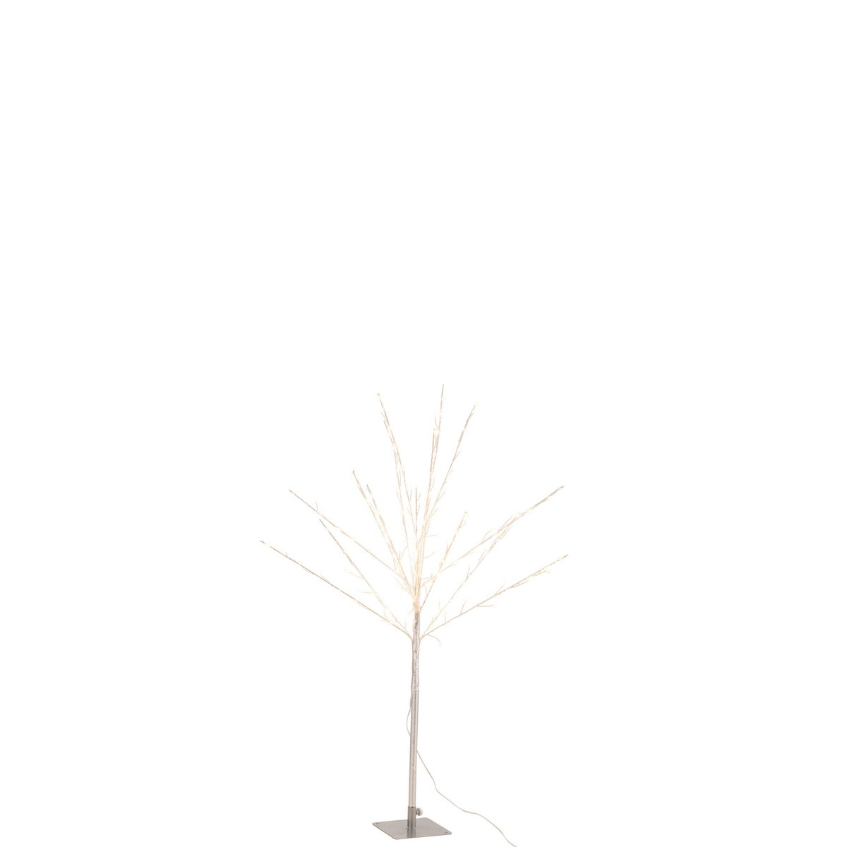 J-Line Bare Tree+Led Metall Silber Medium