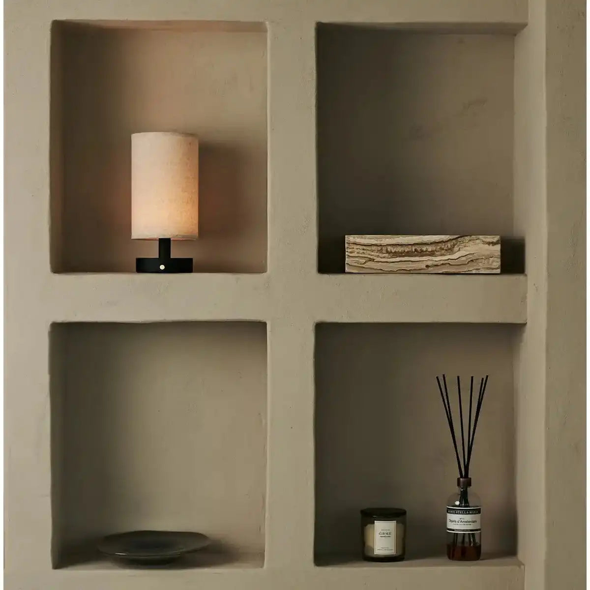 Ben Black Holztischlampe-wiederaufladbar, dimmbar, USB-C-Antrieb