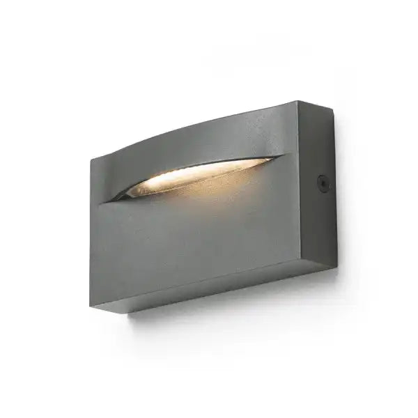 4 er Set BOBO LED Wandleuchte Außenleuchte anthrazitgrau 8W IP65 3000K - HomeDesign Knaus