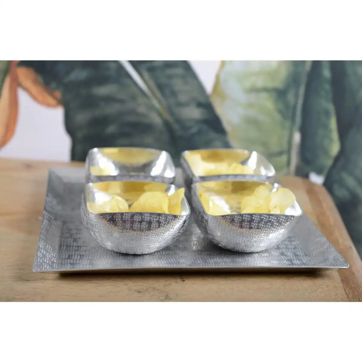 4 Tassen auf Aluminiumplatte - HomeDesign Knaus