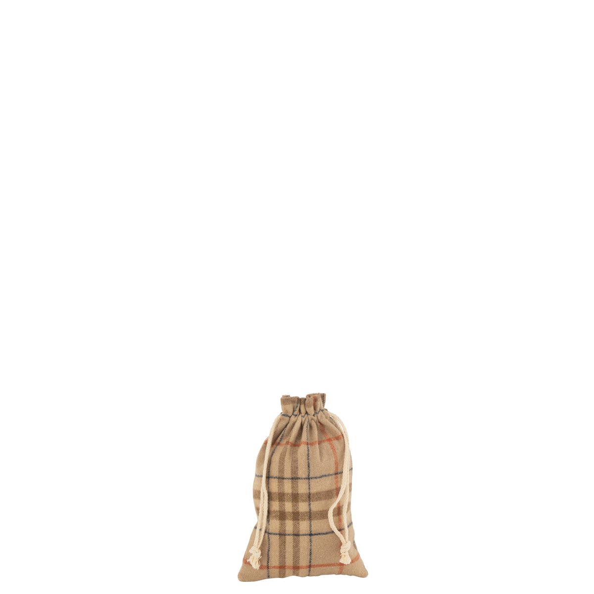 J-Line Bag Christmas Check Textile Beige/Braun Klein