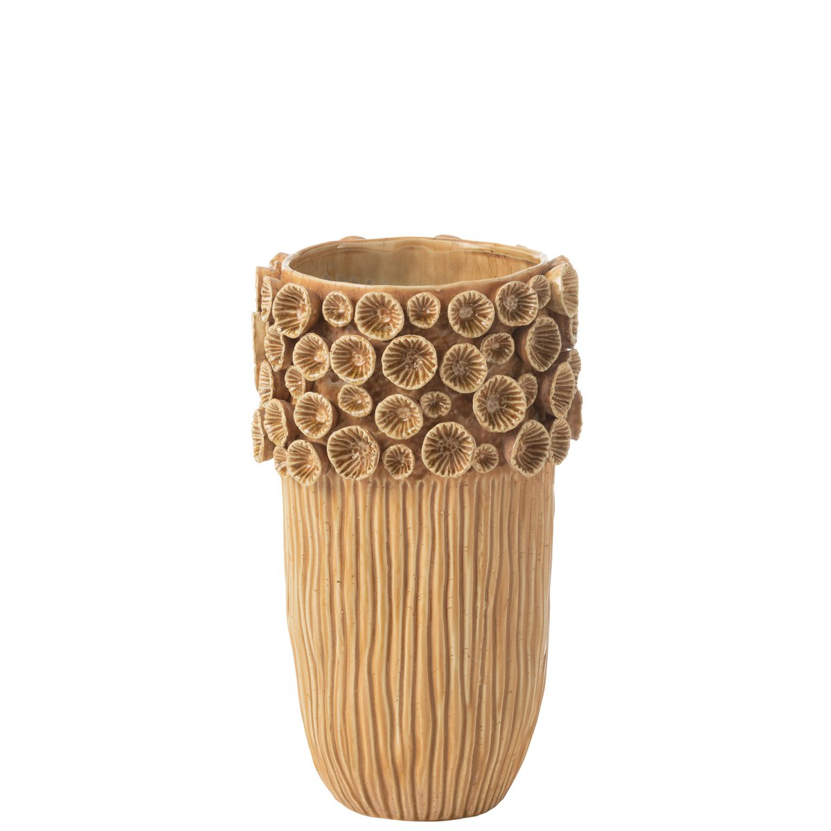 J -Line Vase Coral High - Keramik - Oker - mittel - 41 cm hoch