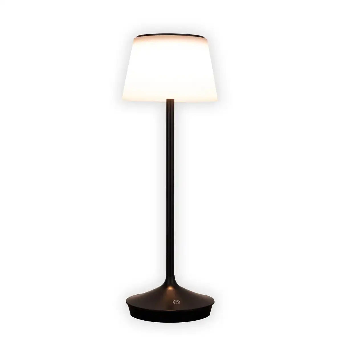 LED Leuchte "EMMI" für Außen und Innen, Tischlampe aus Metall und Kunststoff , mit fest verbauten LEDs, LED Tischlampe für Balkon, Terrasse, Garten, Wohnzimmer, Wintergarten, ca. 38 cm hoch