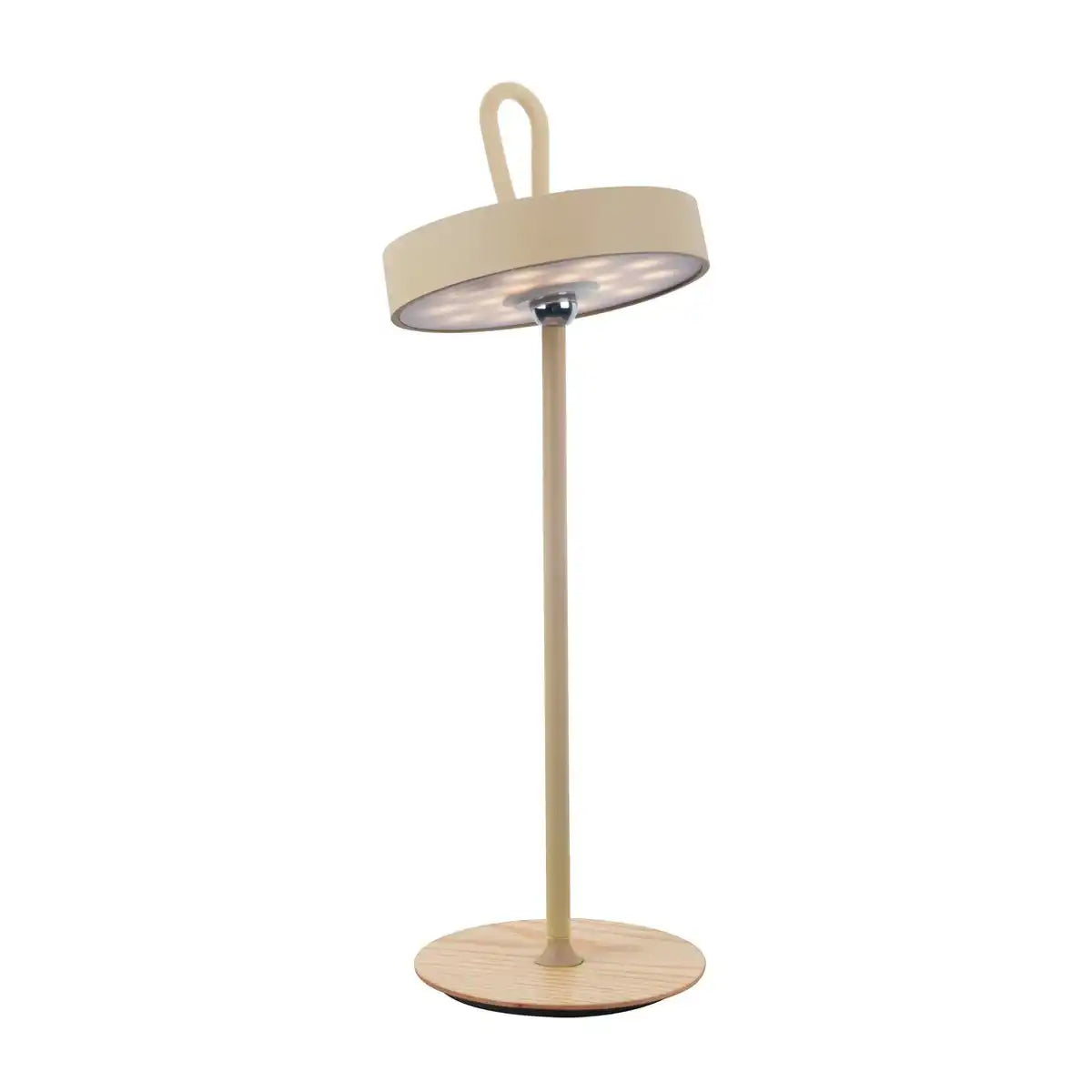 LED-Akku-Tischleuchte magnetisch für Außen und Innen, aus Metall und Kunststoff in Frost , 36 cm hoch