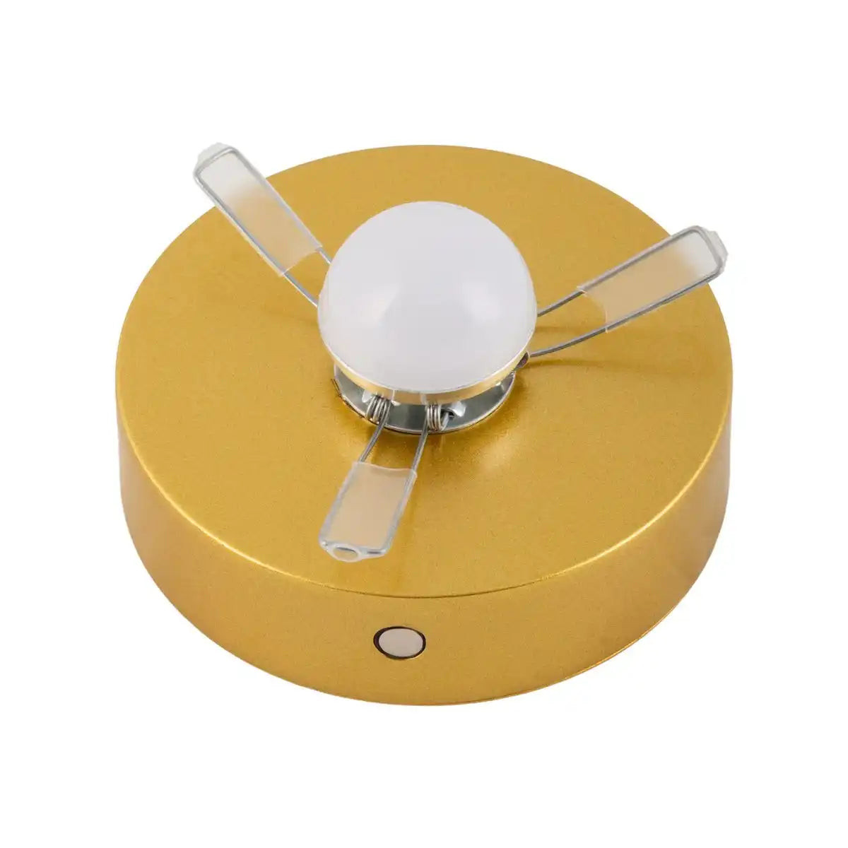 Akkutischleuchte "LUISE" Gold, Klassik, Gold, mit integrierter LED, warmweiß