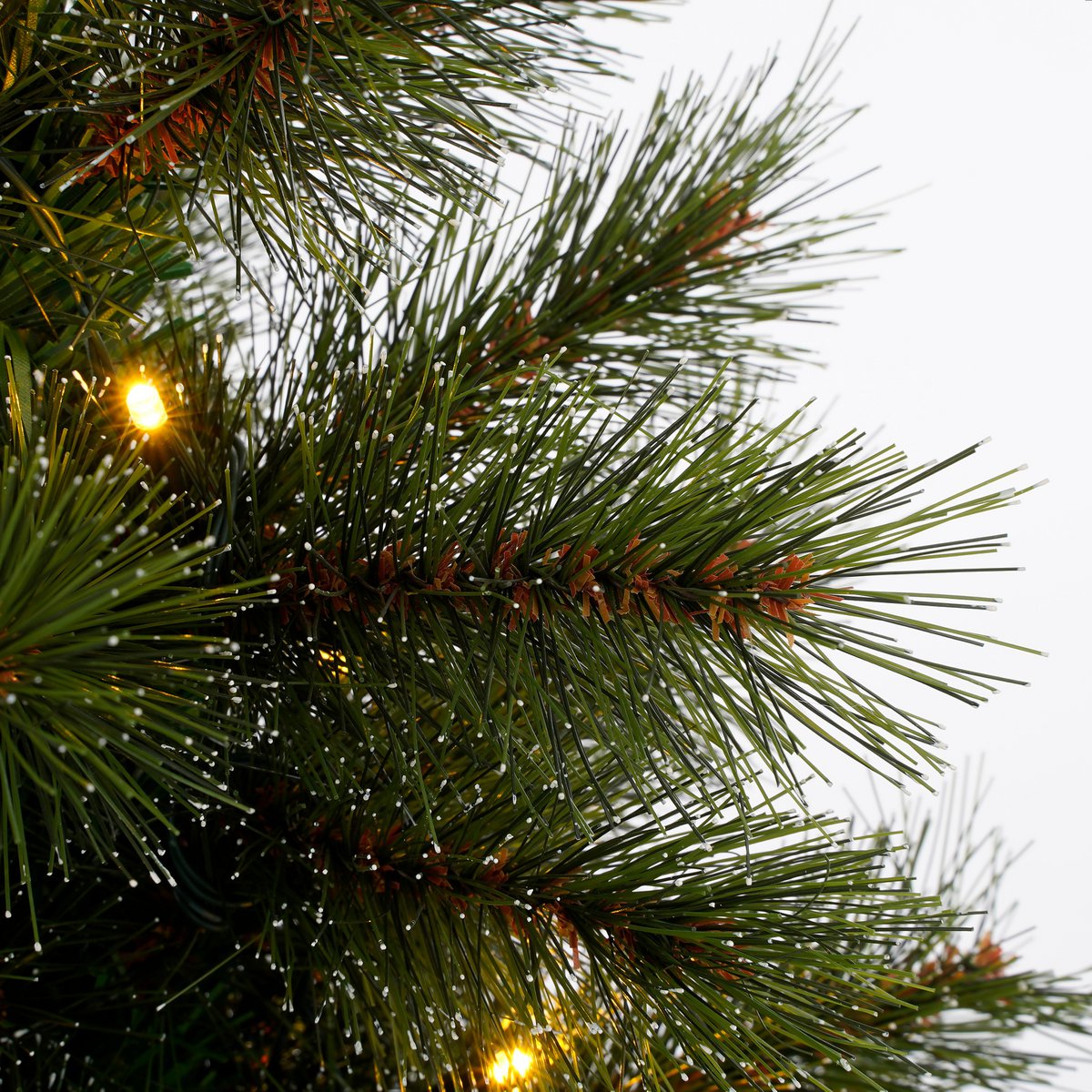 Künstlicher Weihnachtsbaum im Topf mit 30 LED-Lichtern – H90 x Ø51 cm – Grün