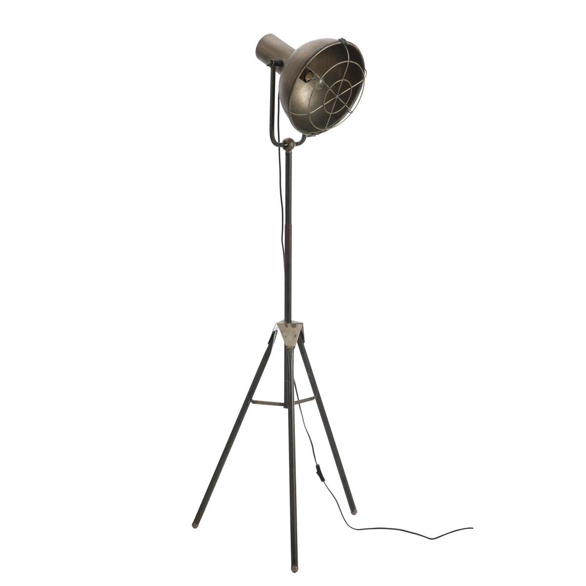 J-Line Stehleuchte Rund – Metall – Grau