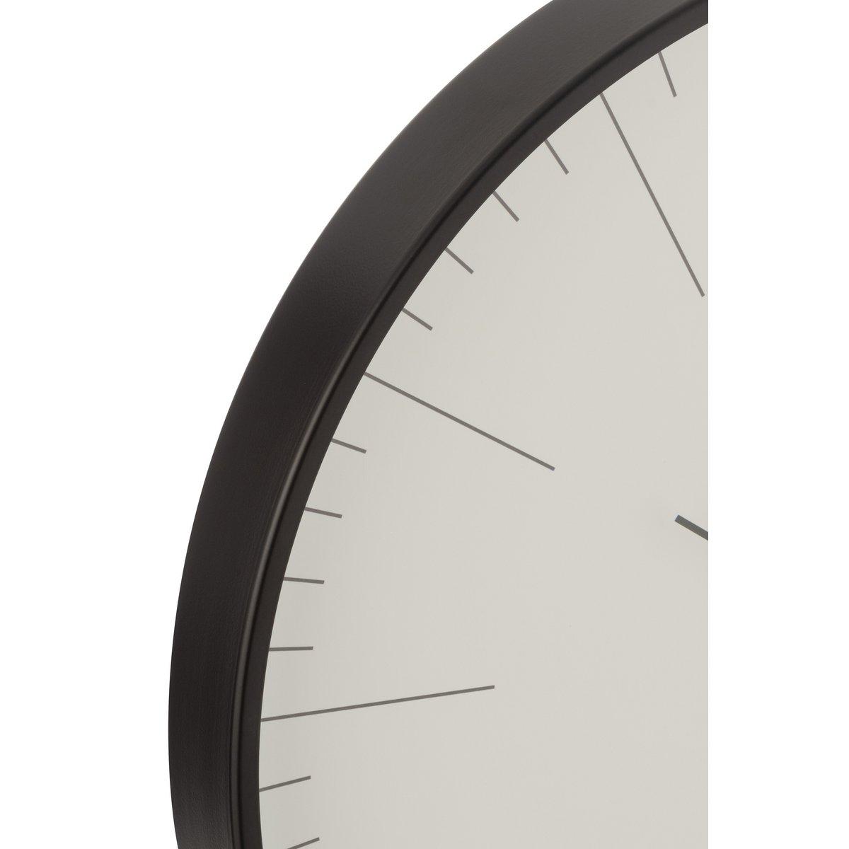 J-Line Gerbert Uhr – Metall – Schwarz – Ø 40 cm