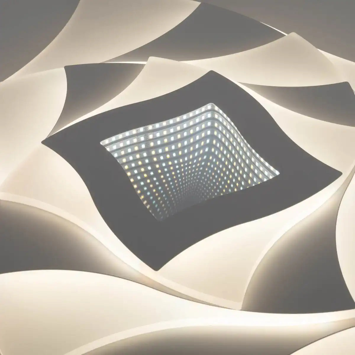 LED Deckenleuchte 3D-Effekt "LIORA" Ø 48 cm, mit vielen Funktionen, Fernbedienung inklusive