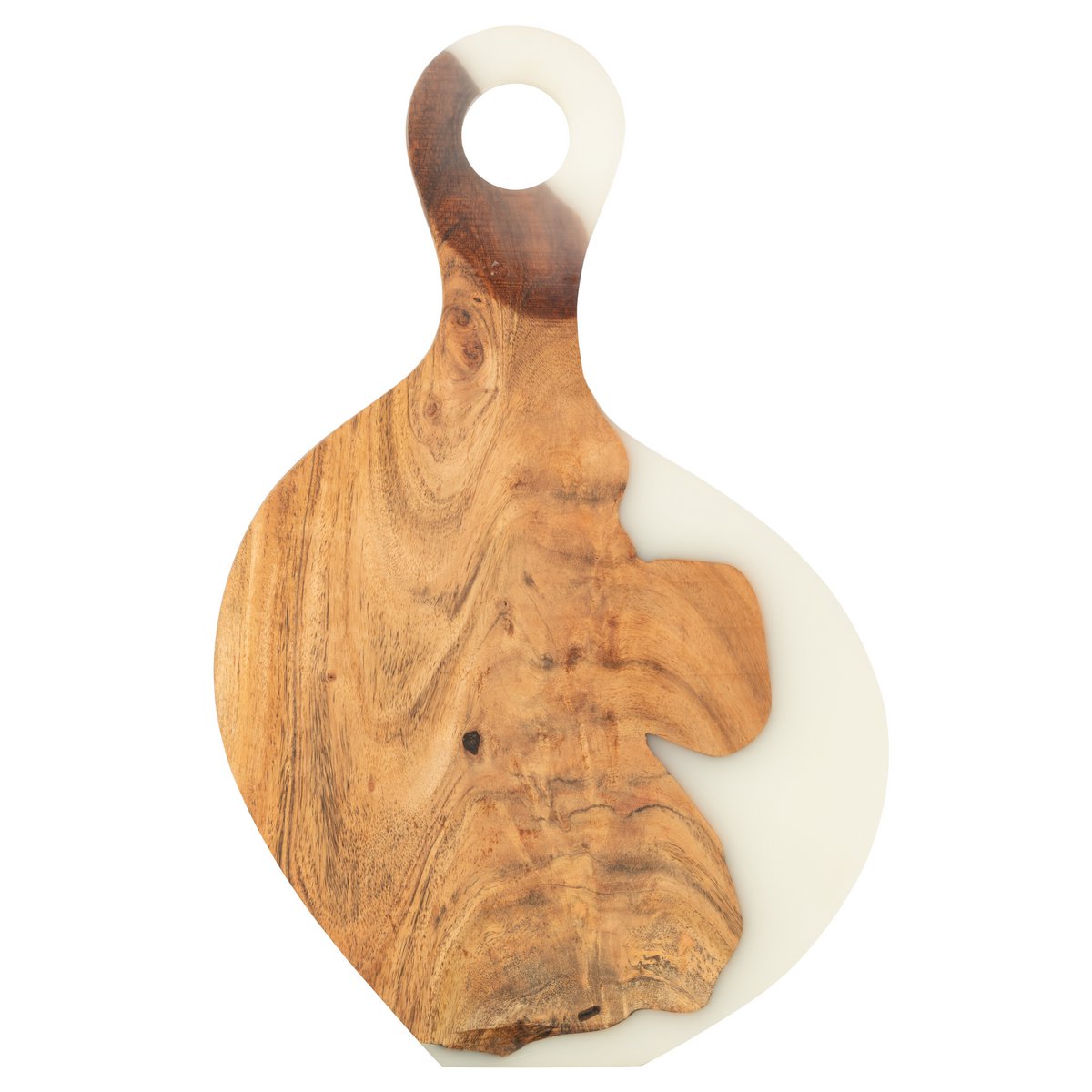 J -line Snijplank modern - Holz/Epoxidharz - Natural/Weiß