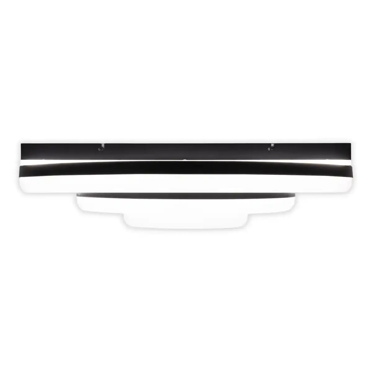 LED-CCT-Deckenleuchte "CIRCULO" aus schwarzem Metall und sandfarbenem Kunststoff Ø 60 cm