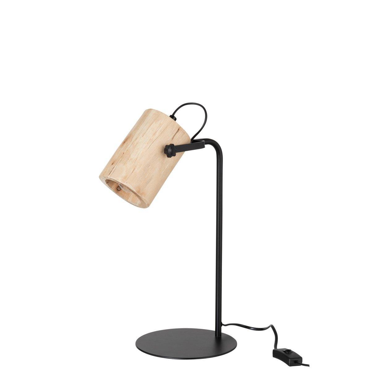 J-Line Silas Berangen Schreibtischlampe – Holz – Natur