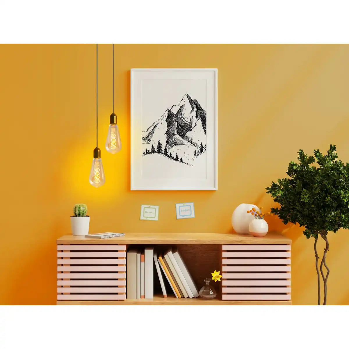 LED Leuchtmittel "DILLY" 3er-Set E27-Fassung, 4 Watt, Ø 6,4cm, aus Metall und Glas, amber