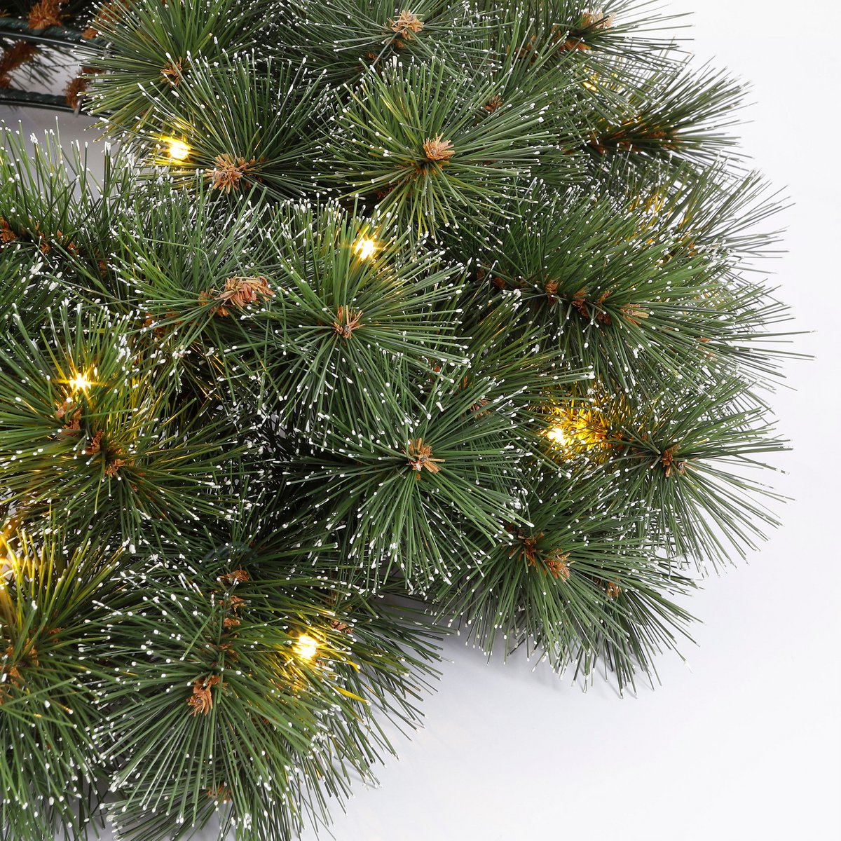 Weihnachtskranz mit LED-Beleuchtung – Ø60 cm – Grün