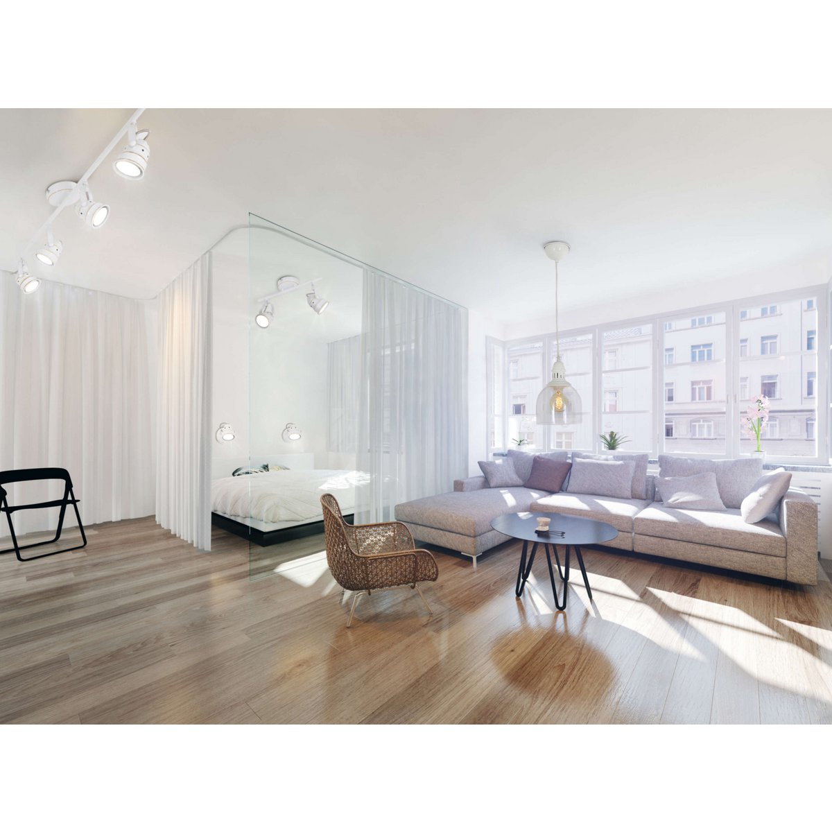 2er LED Deckenspot "SHABSPO" 2x GU10, max. 20W je Sockel, 30 cm lang