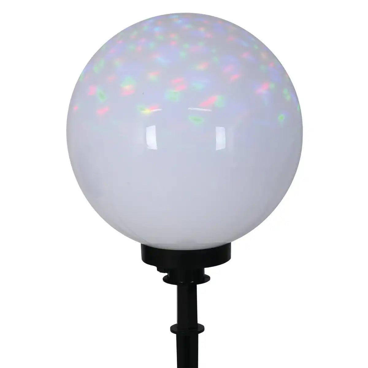 Außen Kugelerdspieß "BALL" D: 30 cm , für Außen, Erdspieß aus Kunststoff , Weiß, E27 , - Wegeleuchten
