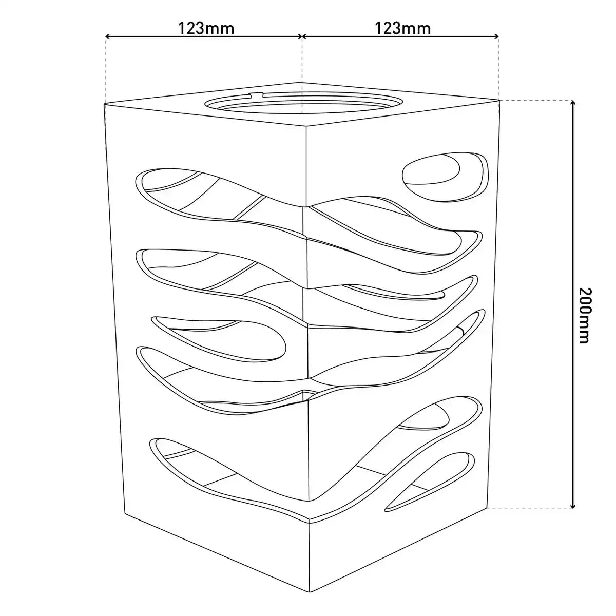 LED Deko-Solarleuchte "HILDA", 12,3 x 12,3 cm, 20 cm hoch, aus hochwertigem Kunststoff, außen braun-beiges Marmor-Finish, integrierte LED, warmweiß