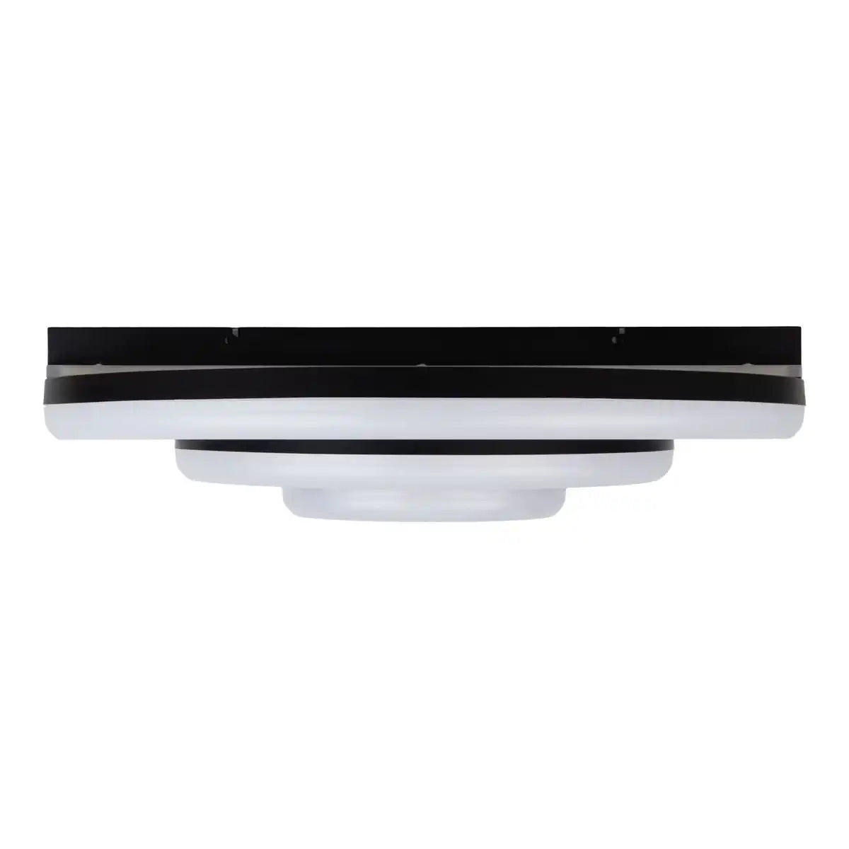 LED-CCT-Deckenleuchte "CIRCULO" aus schwarzem Metall und sandfarbenem Kunststoff Ø 60 cm