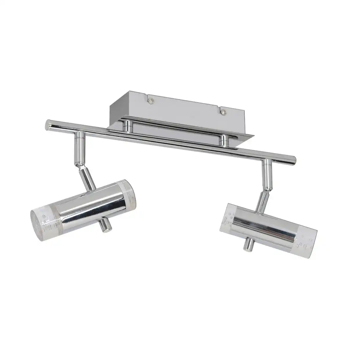 LED Deckenleuchte "GARDA" 34 cm lang, mit integrierten LEDs, aus chromfarbenem Metall und Acryl