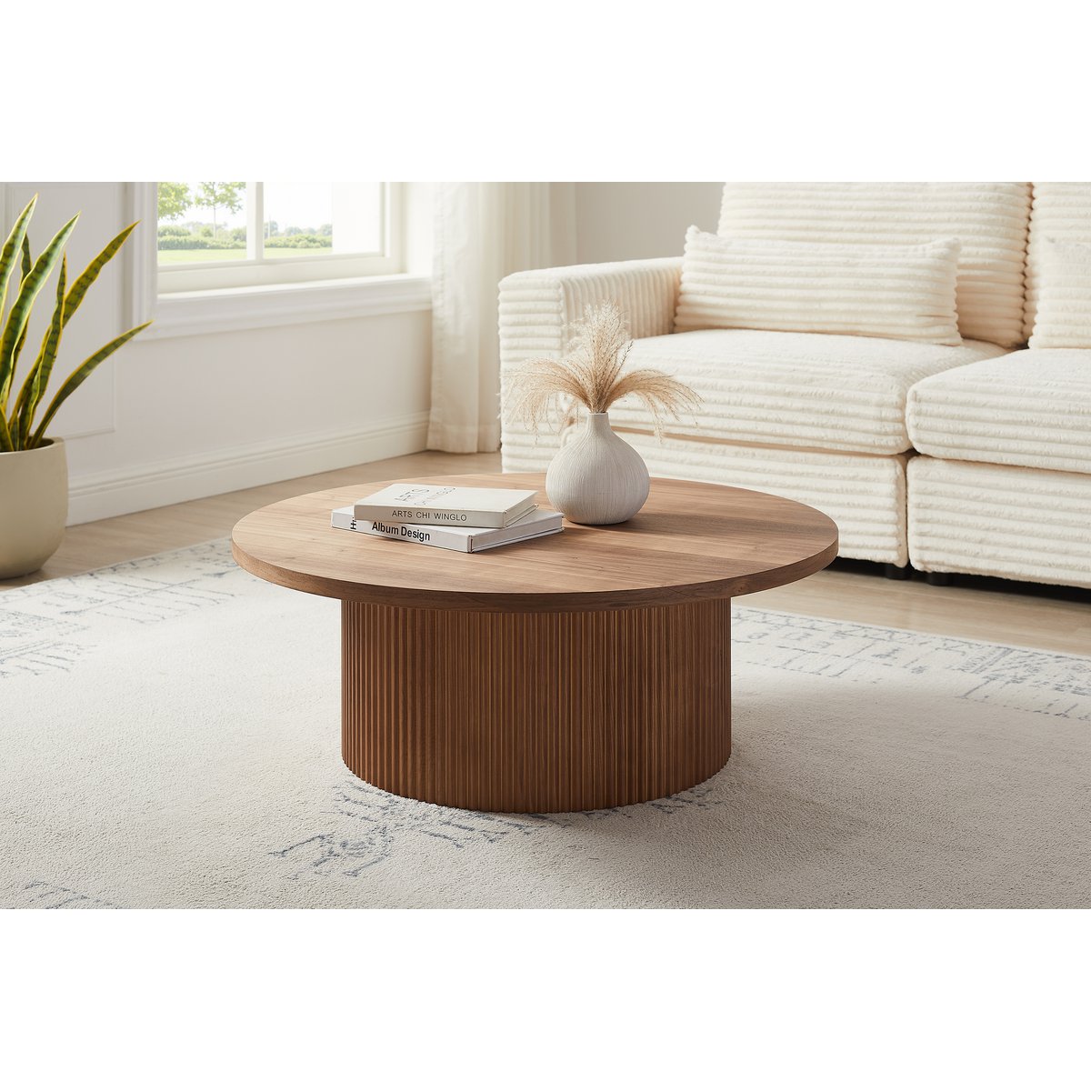 Couchtisch Ø 85 cm Walnuss