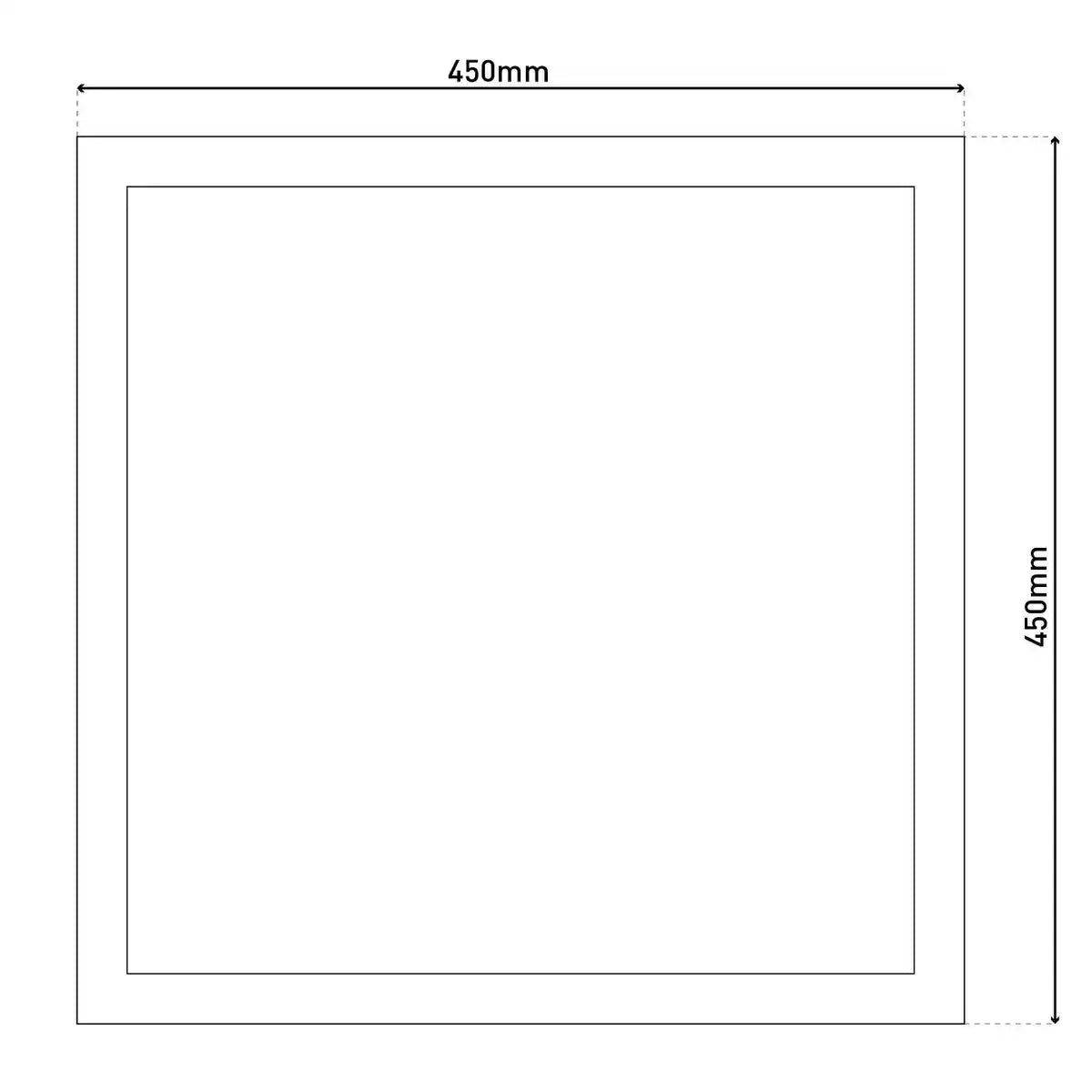LED Aufbaupanel "NICOLA", Aufbauleuchte aus Metall und Kunststoff mit fest verbauten LEDs in neutralweiß, Panel für Innenräume 45 x 45 cm