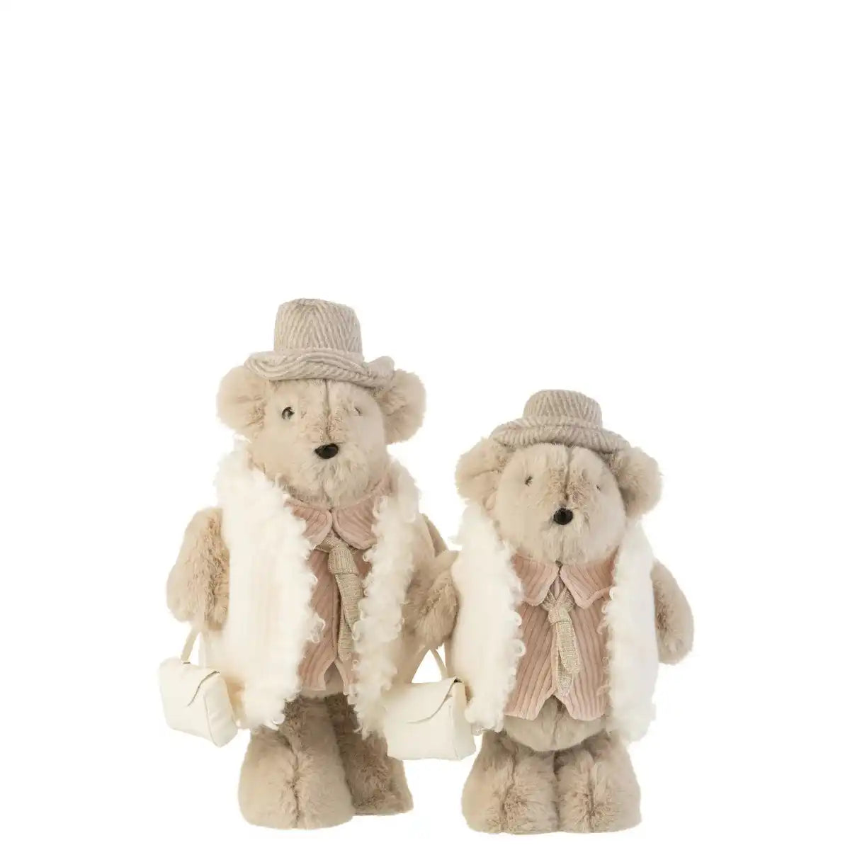J -Line Figur Beer Das Tas - Textil - beige - groß