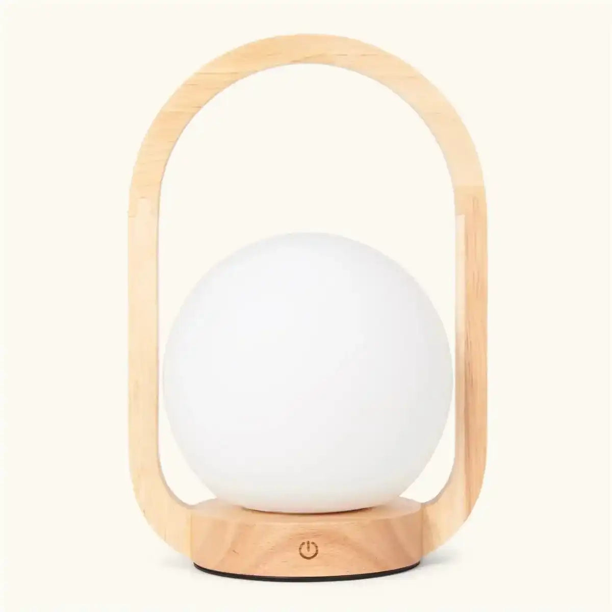 Skye Hellbraune kabellose Holzlampe | Wiederaufladbares und dimmbares Design