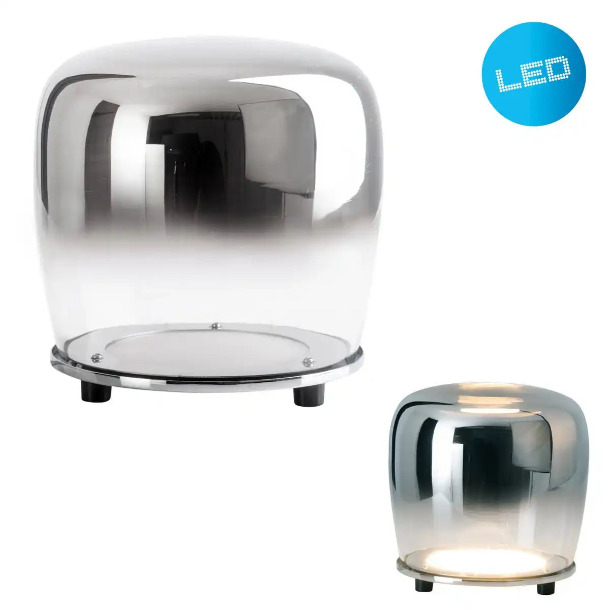LED Tischleuchte "SMOKY" d:18cm