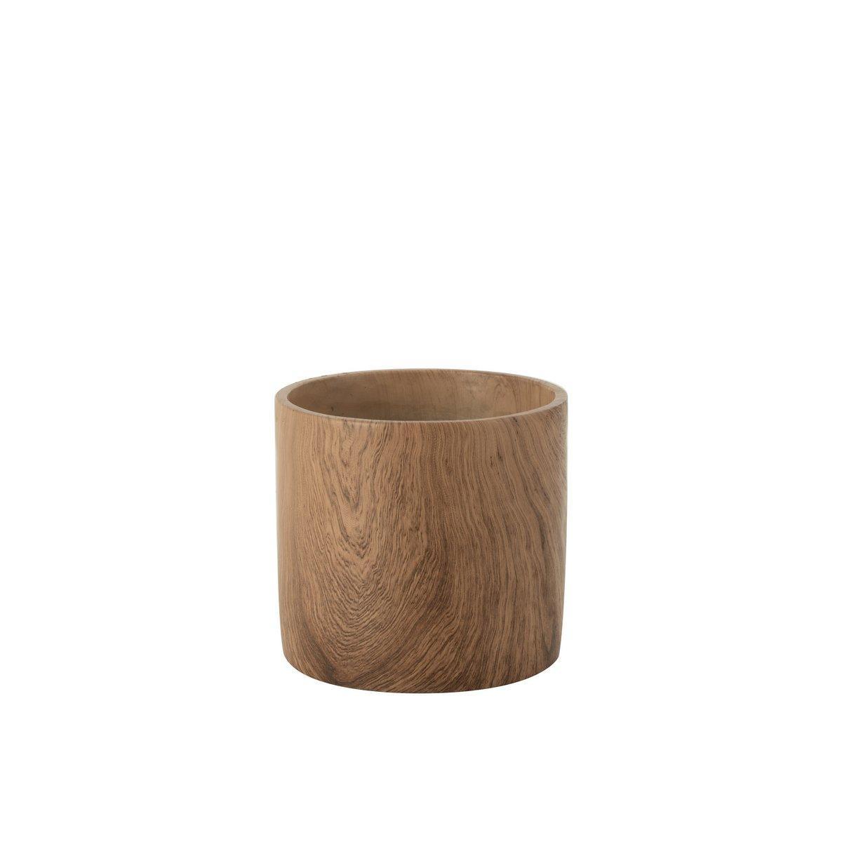 J-Line Blumentopf Bos - Zement - Braun - Groß - Ø 18,00 cm -