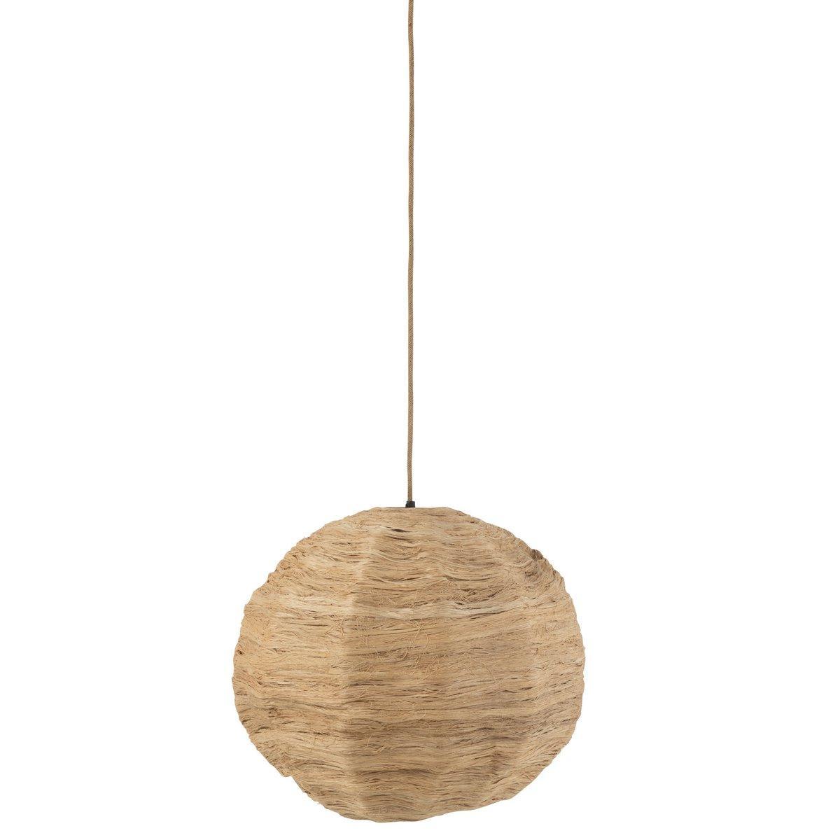 J-Line Hängelampe Ball Banana Leaves - Jute - Natur - Groß