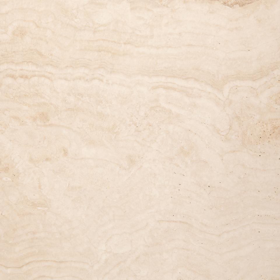 HSM Collection-Runder Couchtisch Sofia-ø60x42-Weiß-Travertin