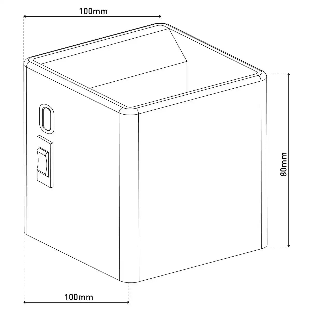 Akku-Wand-Leuchte "CUBE" magnetisch, ca 10 x 10 cm, aus schwarzem Metall, mit Bewegungssensor