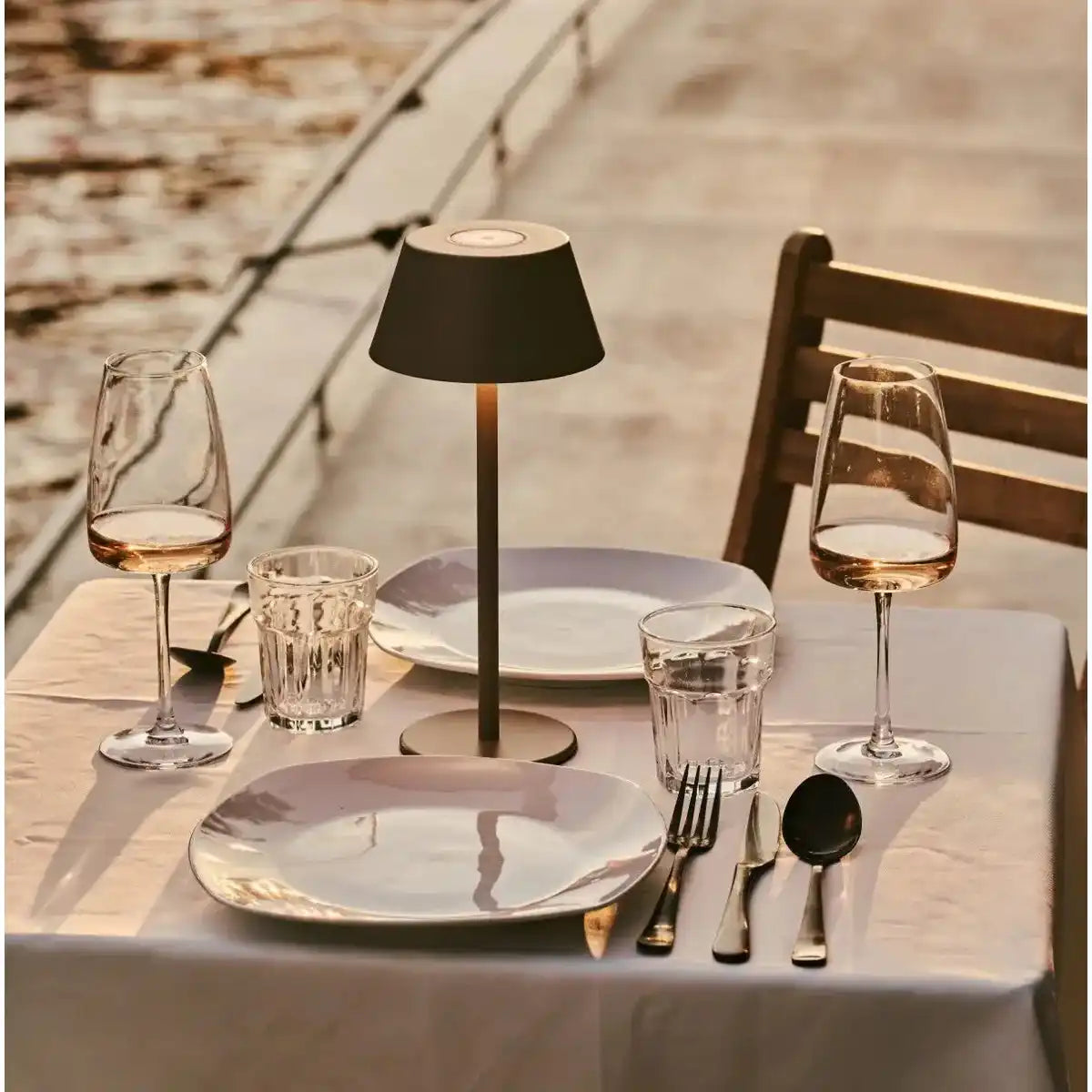 Milou Koala Brown - Tischlampe ohne Kabel l moderne, Design- und 3 Lichtmodi