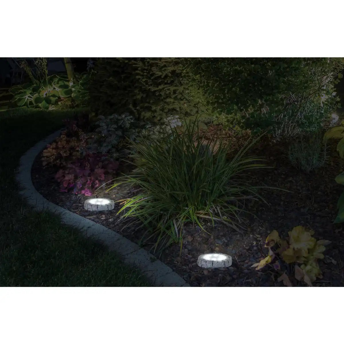 4er-Set LED Solar-Boden-Erdspieß "KIAN" , für Außen, Bodenleuchte aus Kunststoff in Grau, mit integrierter LED