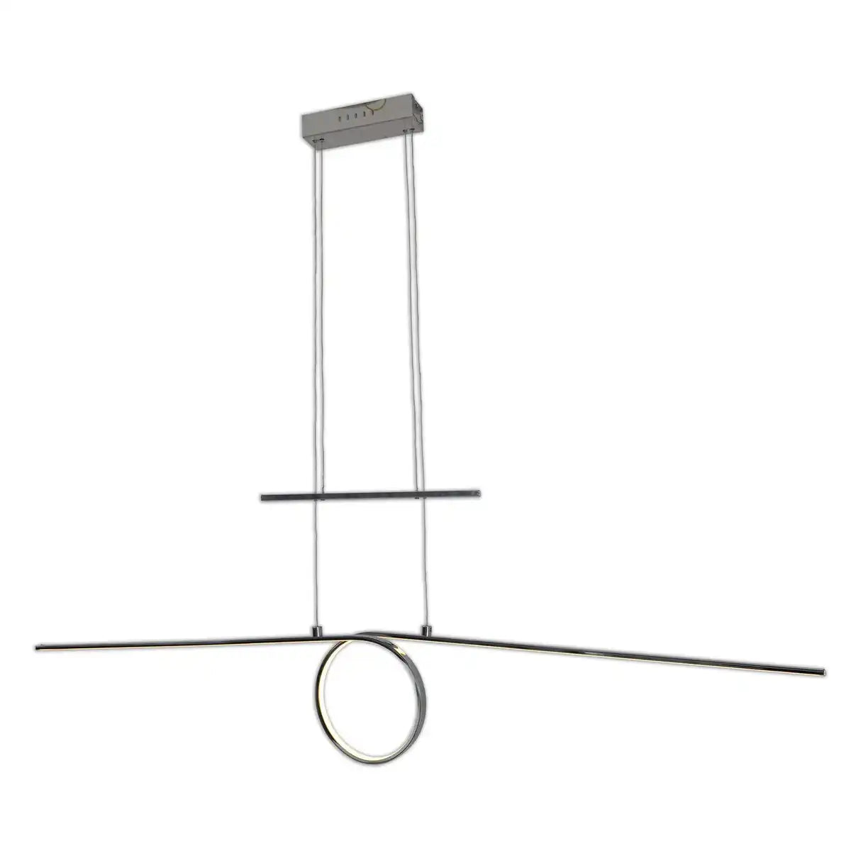 LED Gegenzug-Pendelleuchte "LOOP LINE" 130 cm lang, mit integrierter LED, aus Metall und Kunststoff