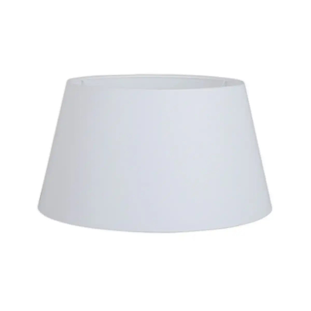 Lampenschirm für Tischleuchten, Ø unten 40 cm, Ø oben 30 cm, 22 cm hoch, Polyester-Baumwoll-Mix in weiß.