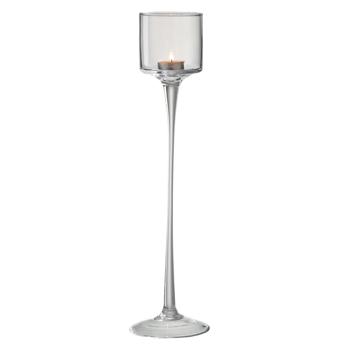 J-Line Laterne auf Sockel – Glas – transparent – groß