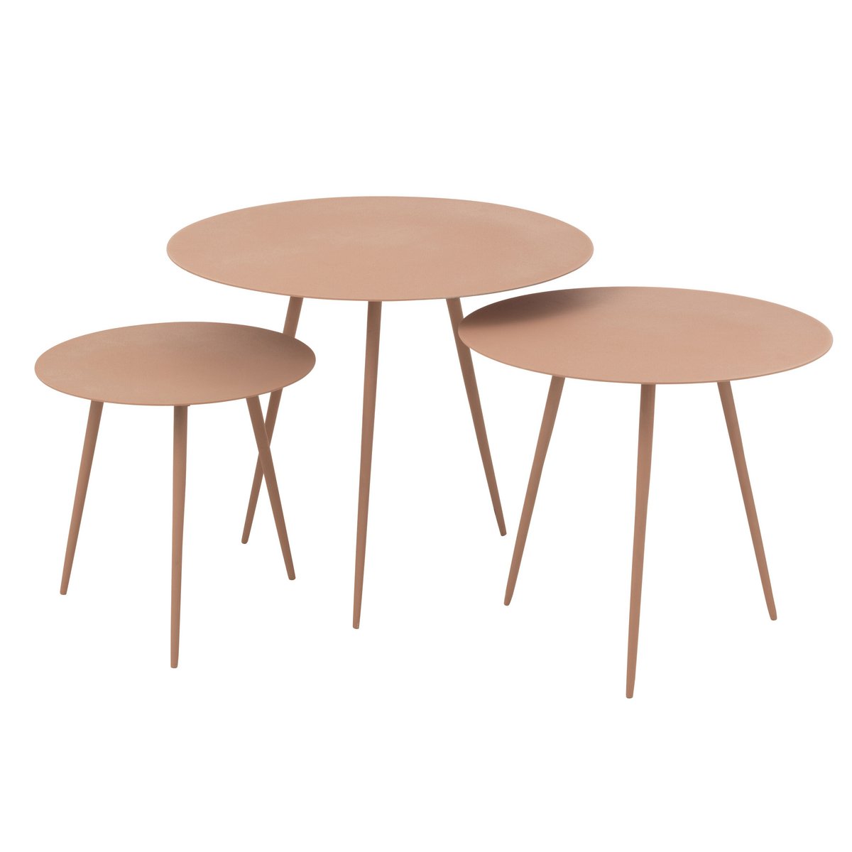 J-Line Beistelltisch – Eisen – Altrosa