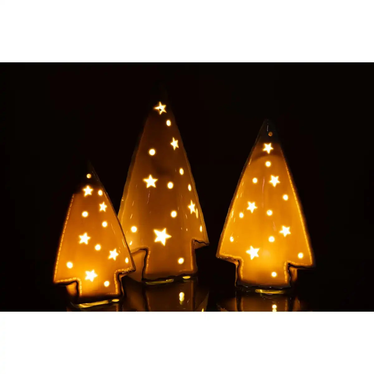 J-Line-Set von 3 Boom-LED-Sternen Clay White
