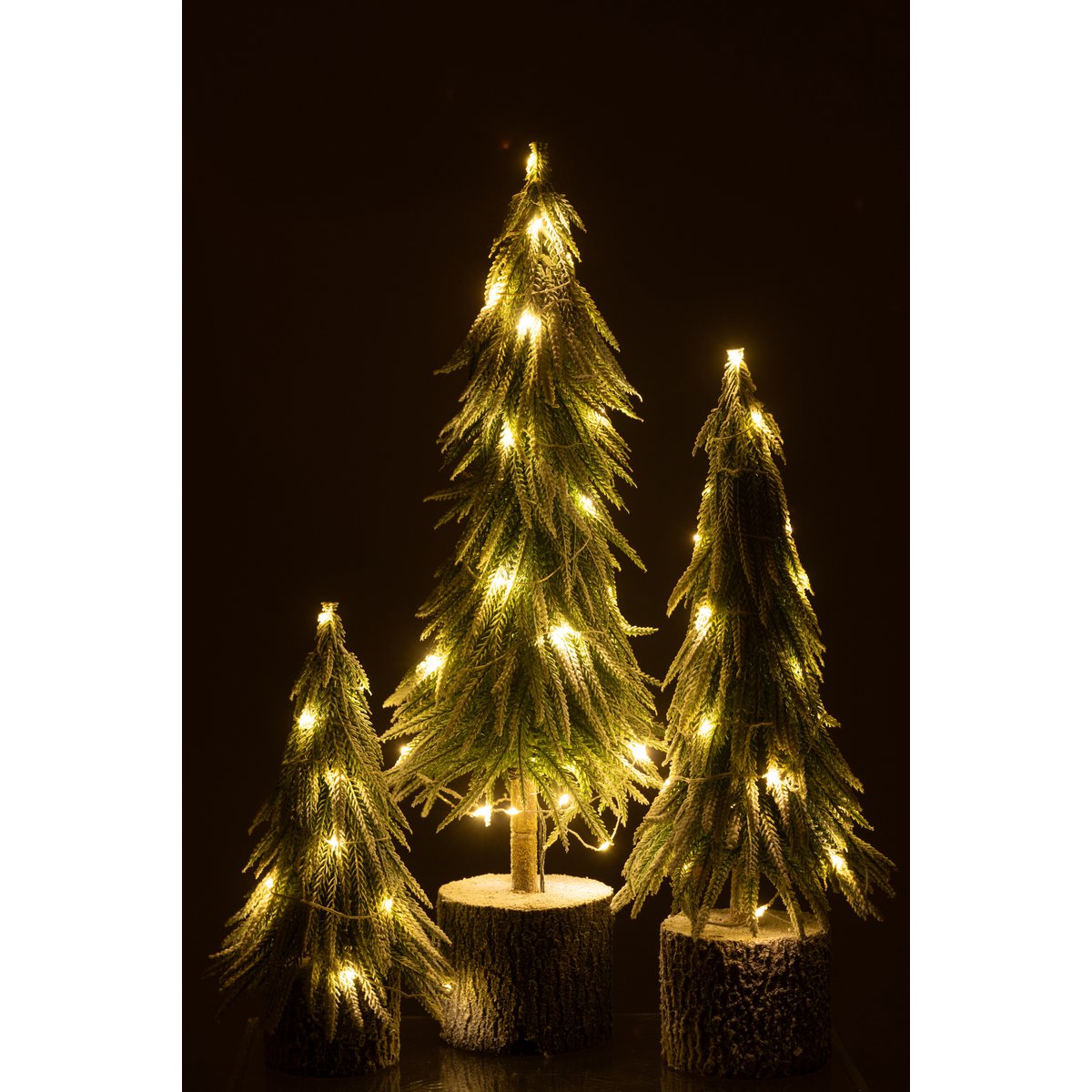 J-Line Weihnachtsbaum A+Led Kunststoff Schneegrün Groß
