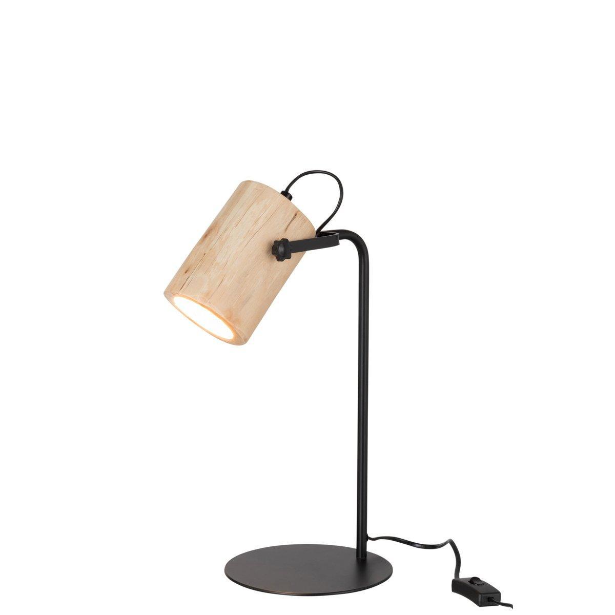 J-Line Silas Berangen Schreibtischlampe – Holz – Natur