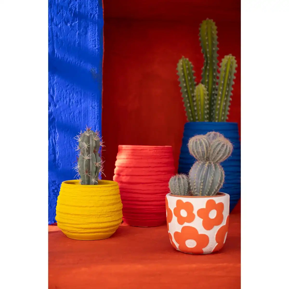 J -Line Flowerpot Fiesta - Keramik - Gelb - klein - Ø 14 cm