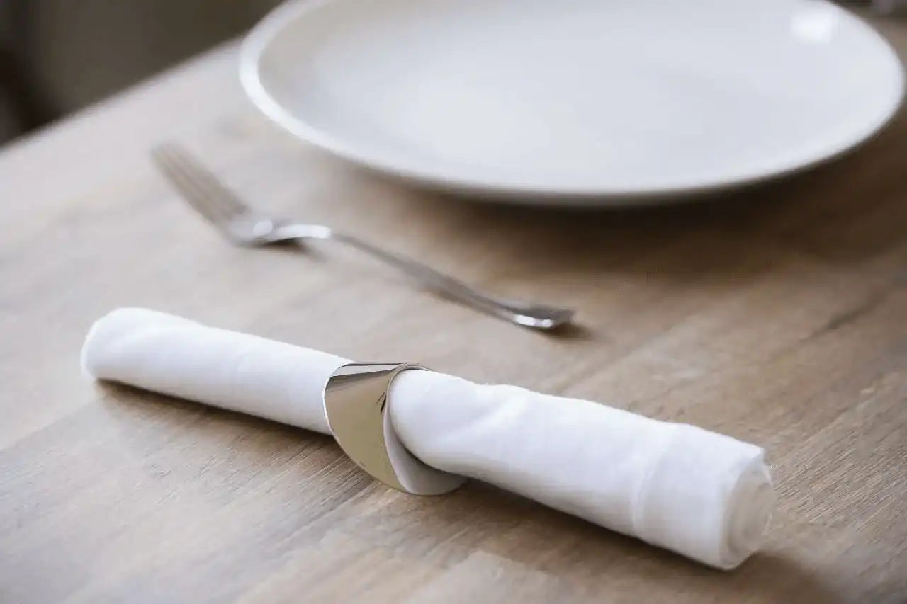4er-Set Serviettenringe Nickel hochglanzpoliert - HomeDesign Knaus