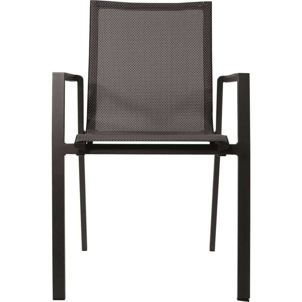 4er Set Stapelstuhl Gartenstuhl Tarragona Teak schwarz - HomeDesign Knaus