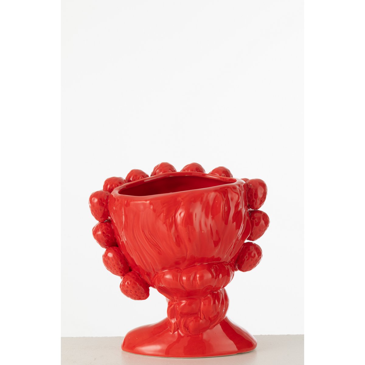 J -Line Vase Orangen - Keramik - Orange - klein - 26,5 cm hoch