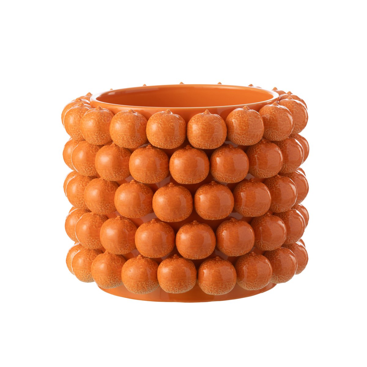 J-Line Blumentopf Orangen Keramik Orange Extra Groß